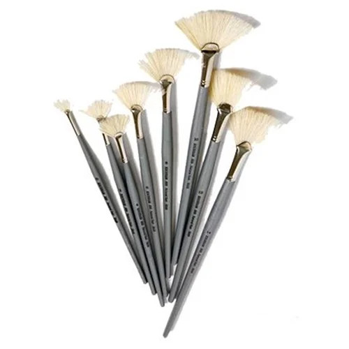 قلمو بادبزنی مو سفید افشان (Fan Brush)